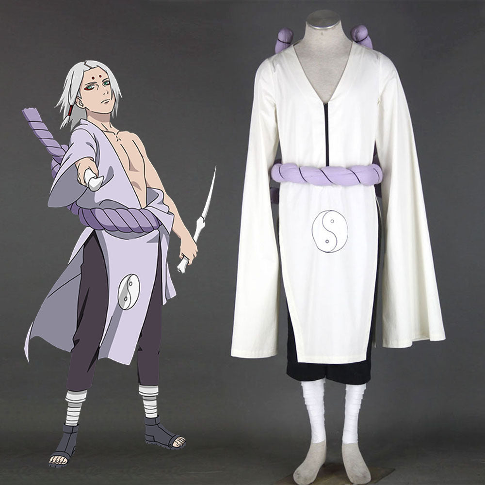 Naruto Shippuden Costume Kaguya Kimimaro Cosplay full Outfit for Men and Kids