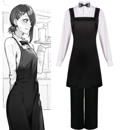 Chainsaw Man Costume Higashiyama Kobeni Waiter Maid Cosplay Outfit for Women