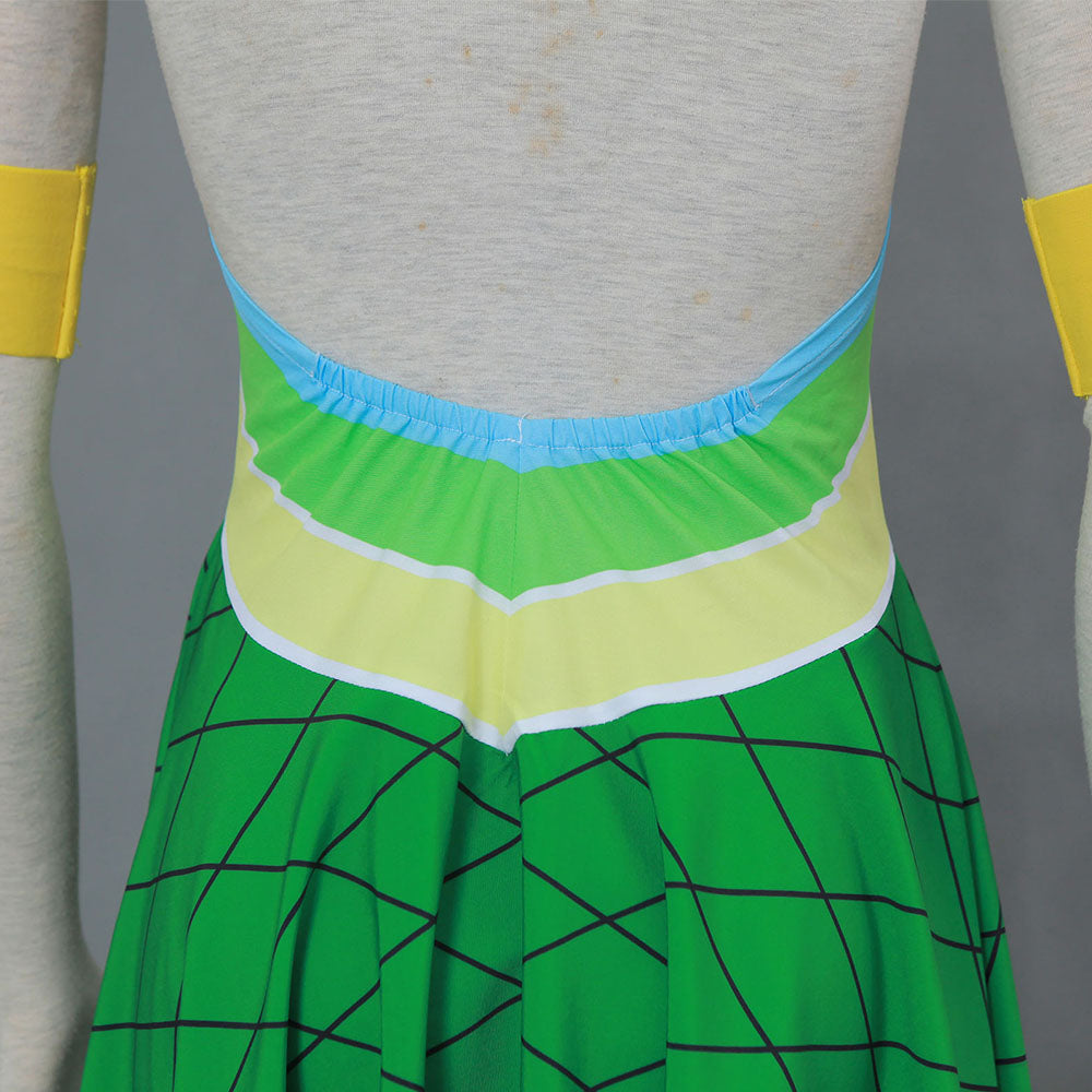 Fairy Tail Costume Tenrou Island Arc Wendy Marvell Green Cosplay Dress for Women and Kids