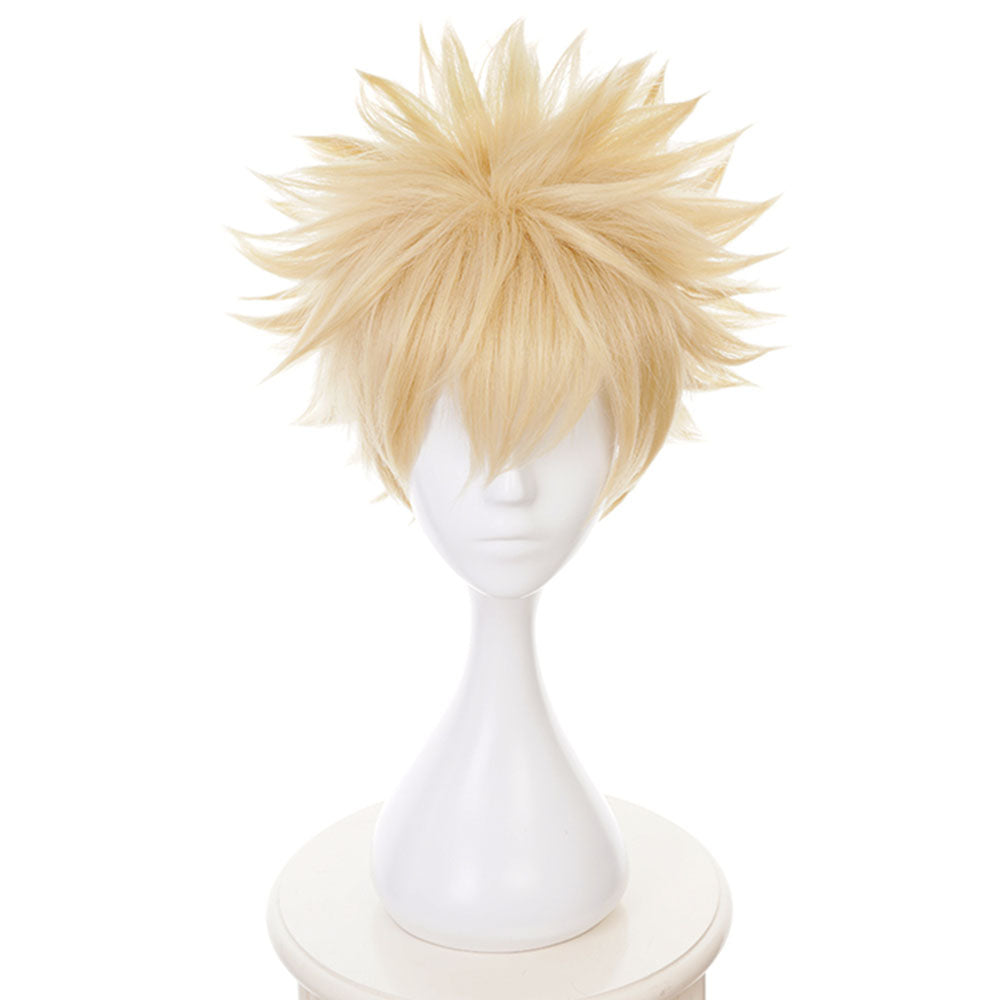 Anime My Hero Academia Costume Bakugou Katsuki Training/Gym Cosplay Outfit with Wig