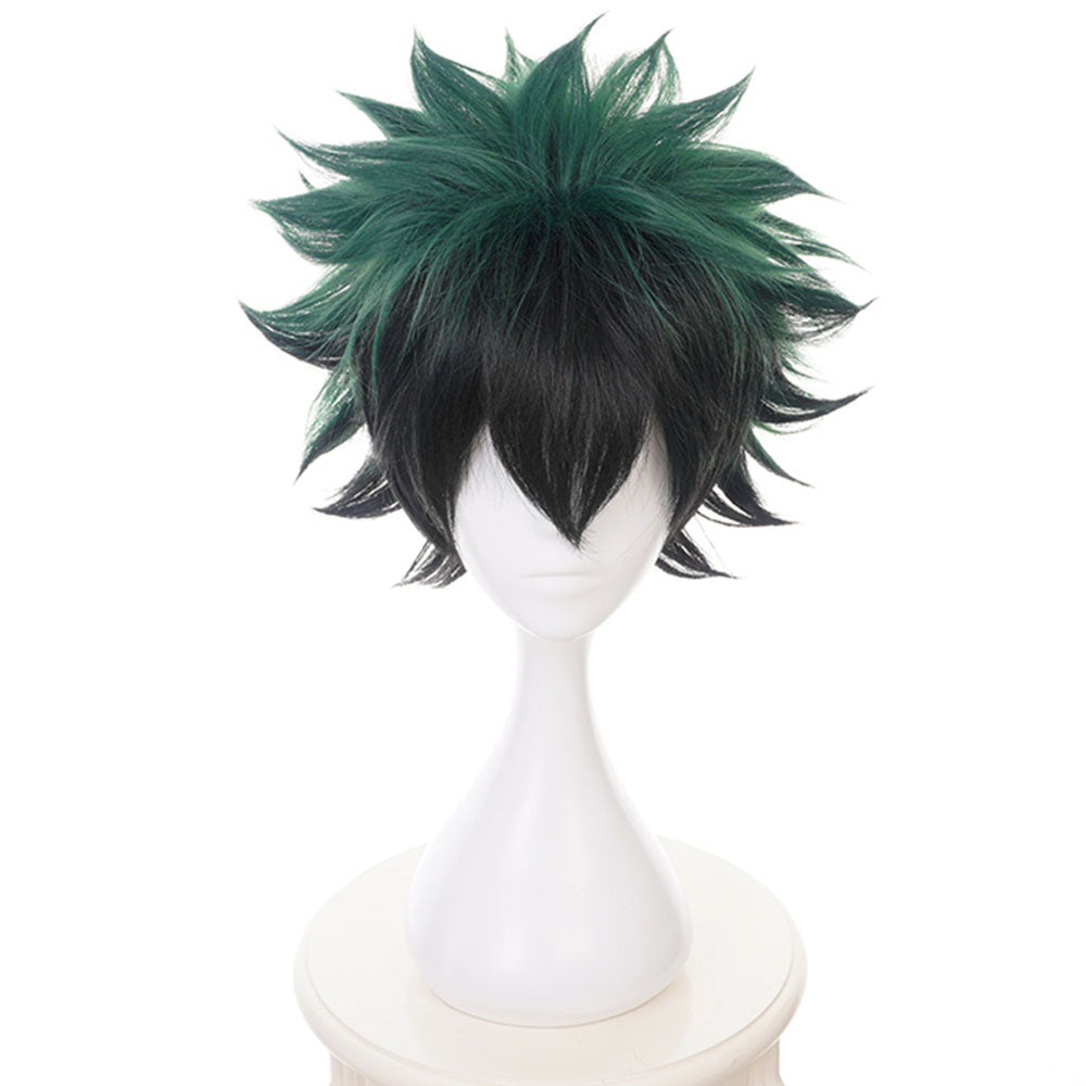 Anime My Hero Academia Costume Midoriya Izuku Training/Gym Cosplay Outfit with Wig