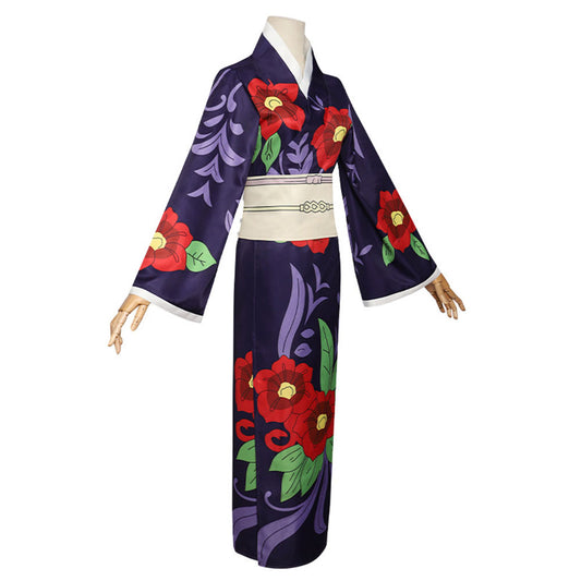 Demon Slayer Kimetsu no Yaiba Costume Tamayo Kimono Cosplay Full Outfit for Women