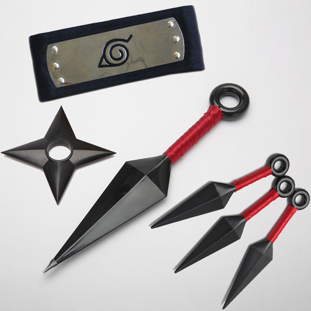 Naruto Costume Konohagakure Ninja Kakashi Naruto Sasuke Cosplay Weapons Accessories