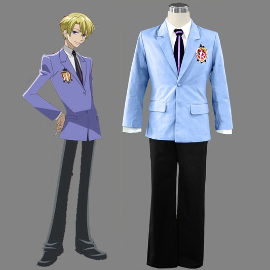 Ouran High School Host Club Costume Suou Tamaki Haruhi Fujioka Cosplap Uniform for Men and Kids