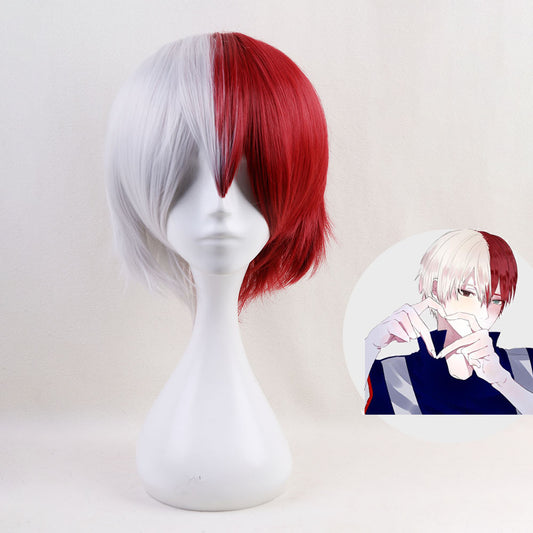 Anime My Hero Academia Todoroki Shoto Cosplay Wig Heat Resistant Sythentic Hair