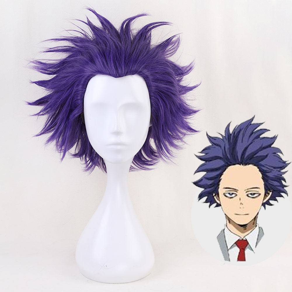 Anime My Hero Academia Costume Shinso Hitoshi Training/Gym Cosplay Outfit with Wig