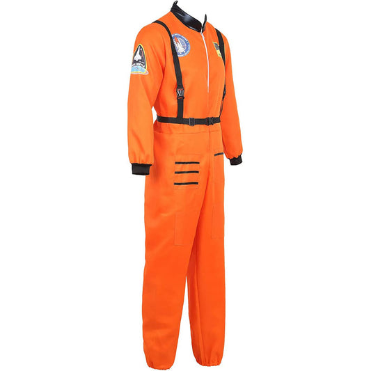 Halloween Costume Space Astronaut Cosplay Air Force Outfit for Men and Kids