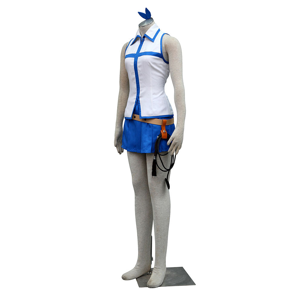 Fairy Tail Costume Lucy Heartfilia Normal Uniform Cosplay Set with Eri pro-costumes Fairy Tail Costume Lucy Heartfilia Normal Uniform Cosplay Set with Eri pro-costumes