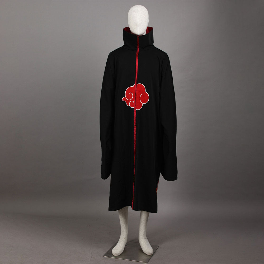 Naruto Shippuden Costume Uchiha Itachi Cosplay Cloak with Accessories for Men and Kids