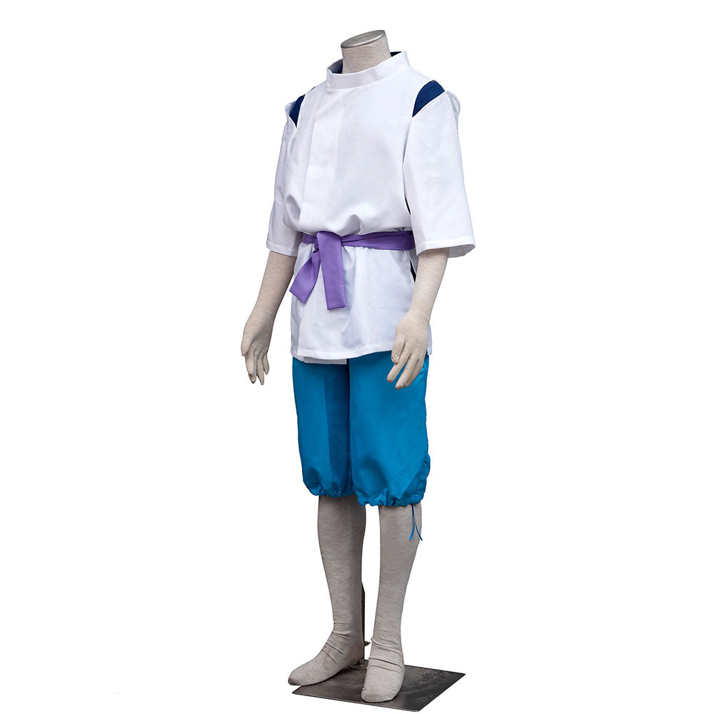 Spirited Away Costume The White Dragon Haku Kimono Cosplay Suit for Men and Kids