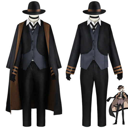 Bungou Stray Dogs Costume Chuuya Nakahara Cosplay full Outfit with Hat for Men