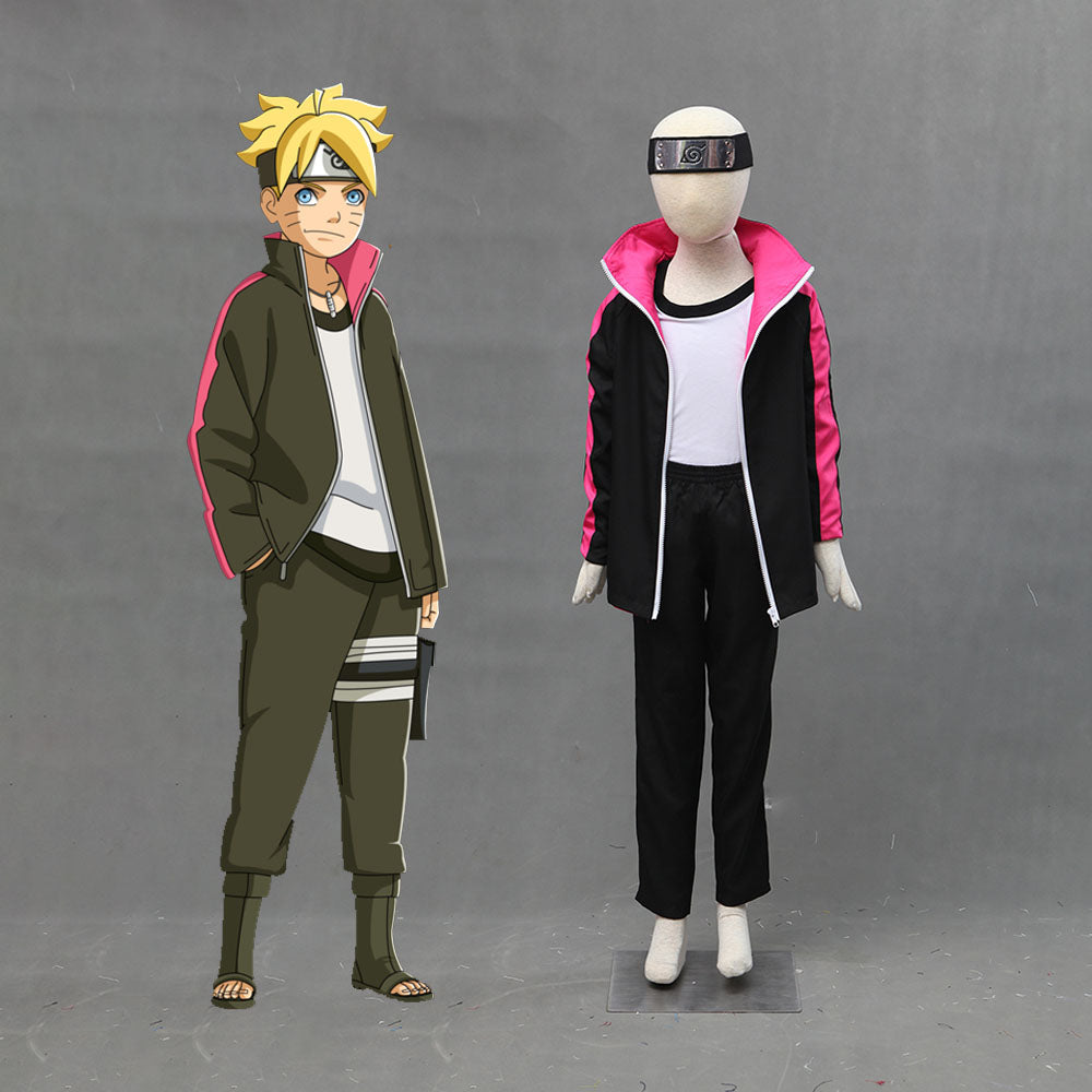 Men and Kids Boruto Costume Boruto Cosplay full Outfit with Bag Halloween Costume