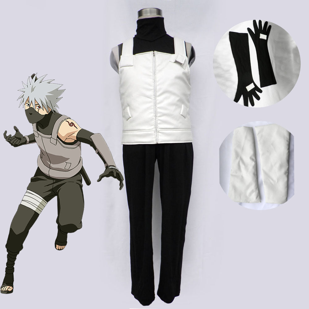 Naruto Shippuden Costume Kakashi Anbu Cosplay full Outfit for Men and Kids