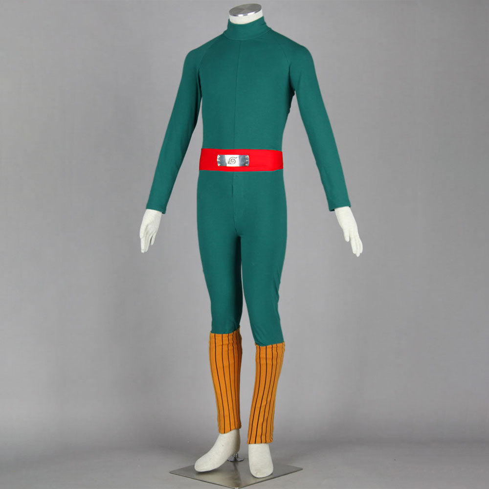 Naruto Costume Rock Lee Childhood Green Cosplay full Outfit for Men and Kids