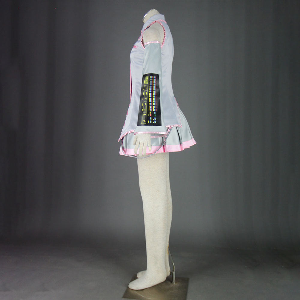 Women and Kids Vocaloid Sakura Hatsune Miku Silver Cosplay Costume with Accessories