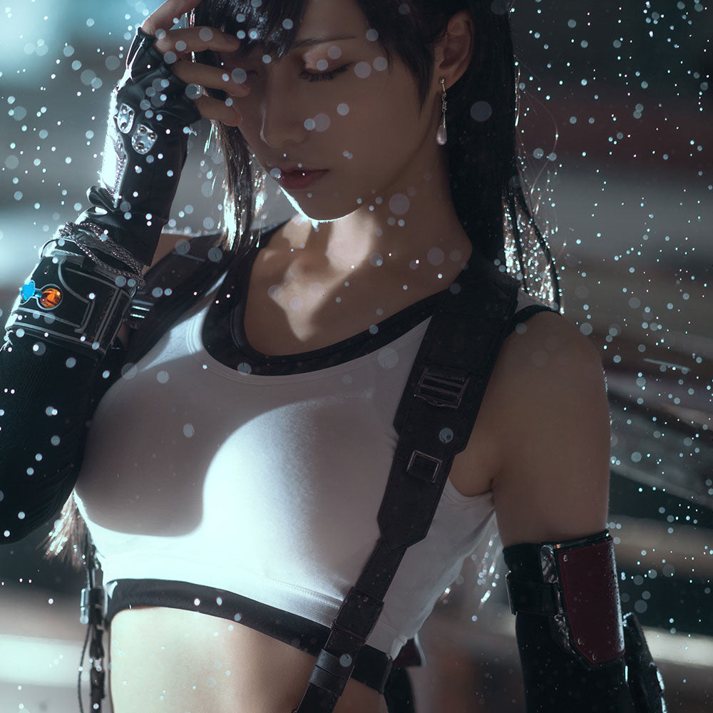 Final Fantasy 7 Costume Tifa Lockhart Cosplay 100% Remastered Full Outfit for Women and Kids