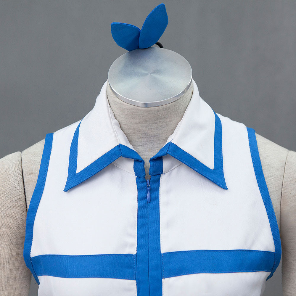 Fairy Tail Costume Lucy Heartfilia Normal Uniform Cosplay Set with Eridanus for Women and Kids