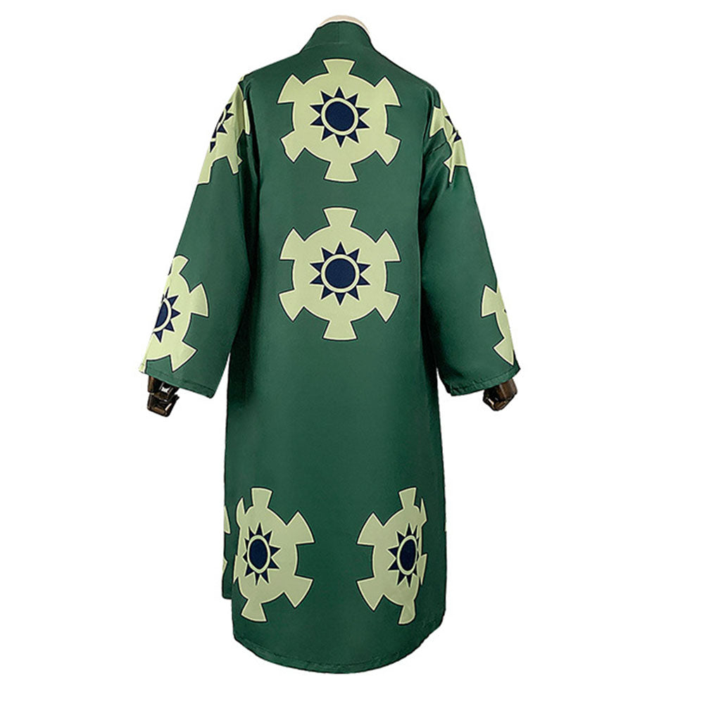 One Piece Wano Country Costumes Roronoa Zoro Luffy Trafalgar Law Cosplay Kimono Set For Men