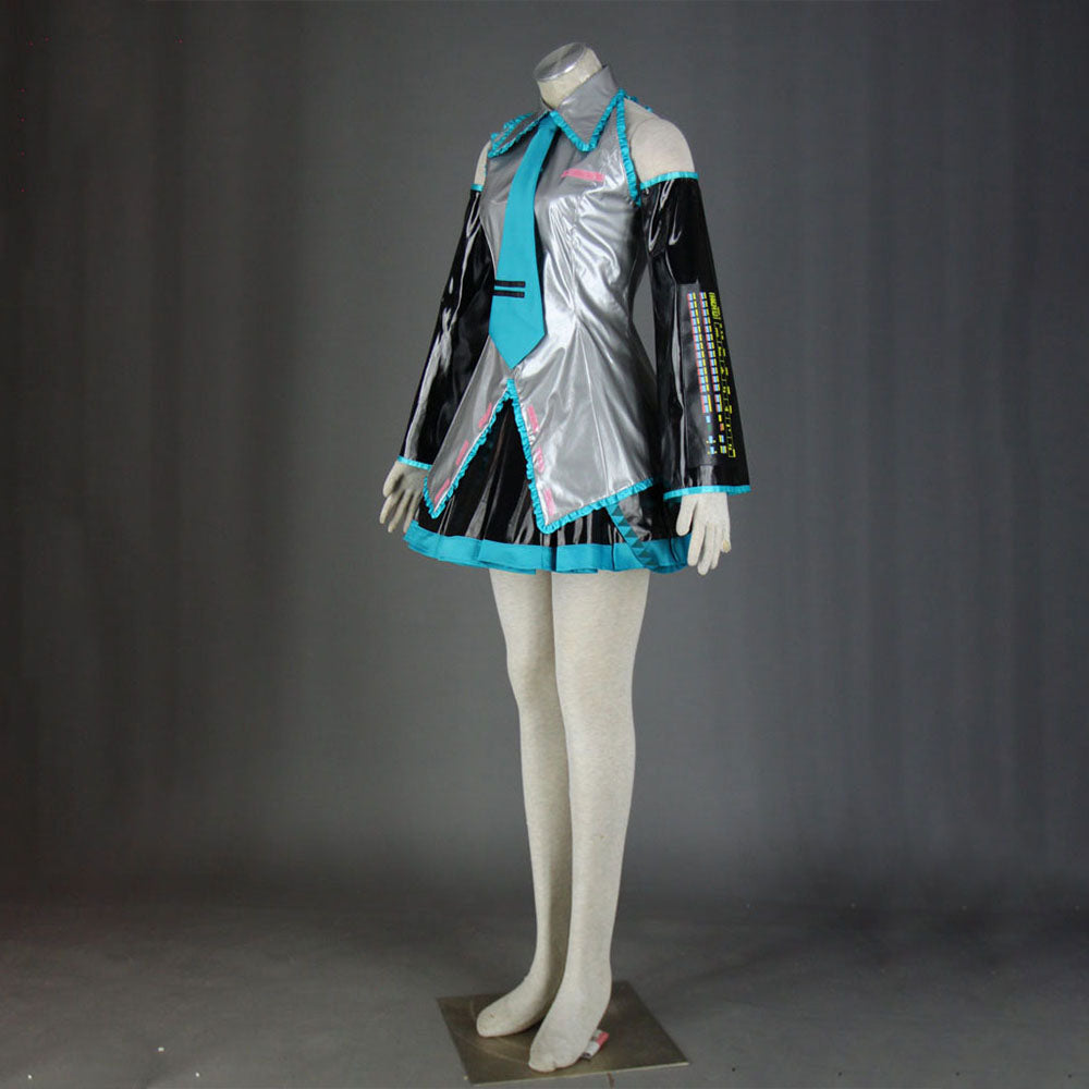 Women and Kids Vocaloid Hatsune Miku Silver Cosplay Costume with Accessories
