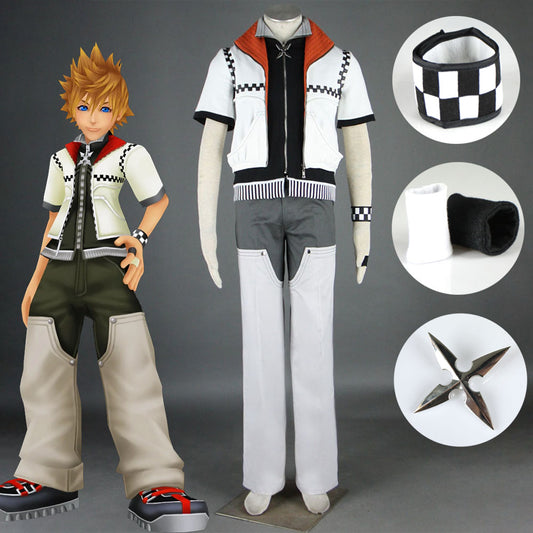 Kingdom Hearts Costume Roxas Cosplay full Outfit with Accessories for Men and Kids