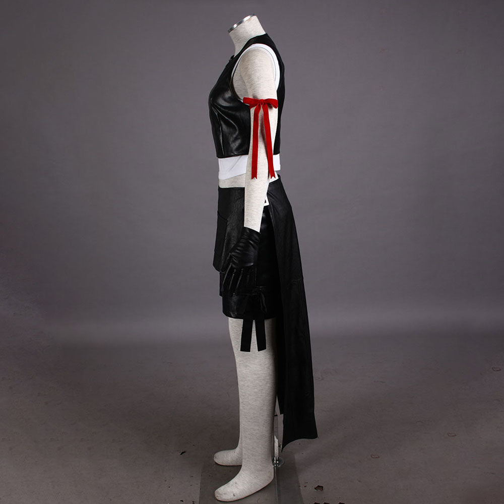 Final Fantasy 7 Costume Tifa Lockhart Cosplay Black Full Outfit for Women and Kids