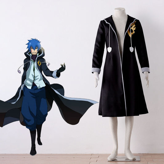 Fairy Tail Costume Jellal Fernandes Cosplay Long Coat for Men and Kids