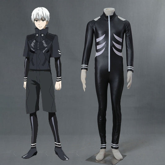 Tokyo Ghoul Costume Kaneki Ken Cosplay Jumpsuit for Men and Kids