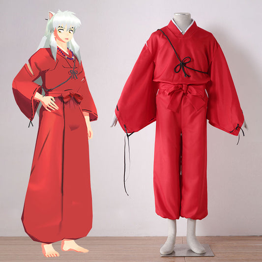 Men and Kids Inuyasha Costume Inuyasha Dog Yaksha Dog Demon Cosplay full Outfit