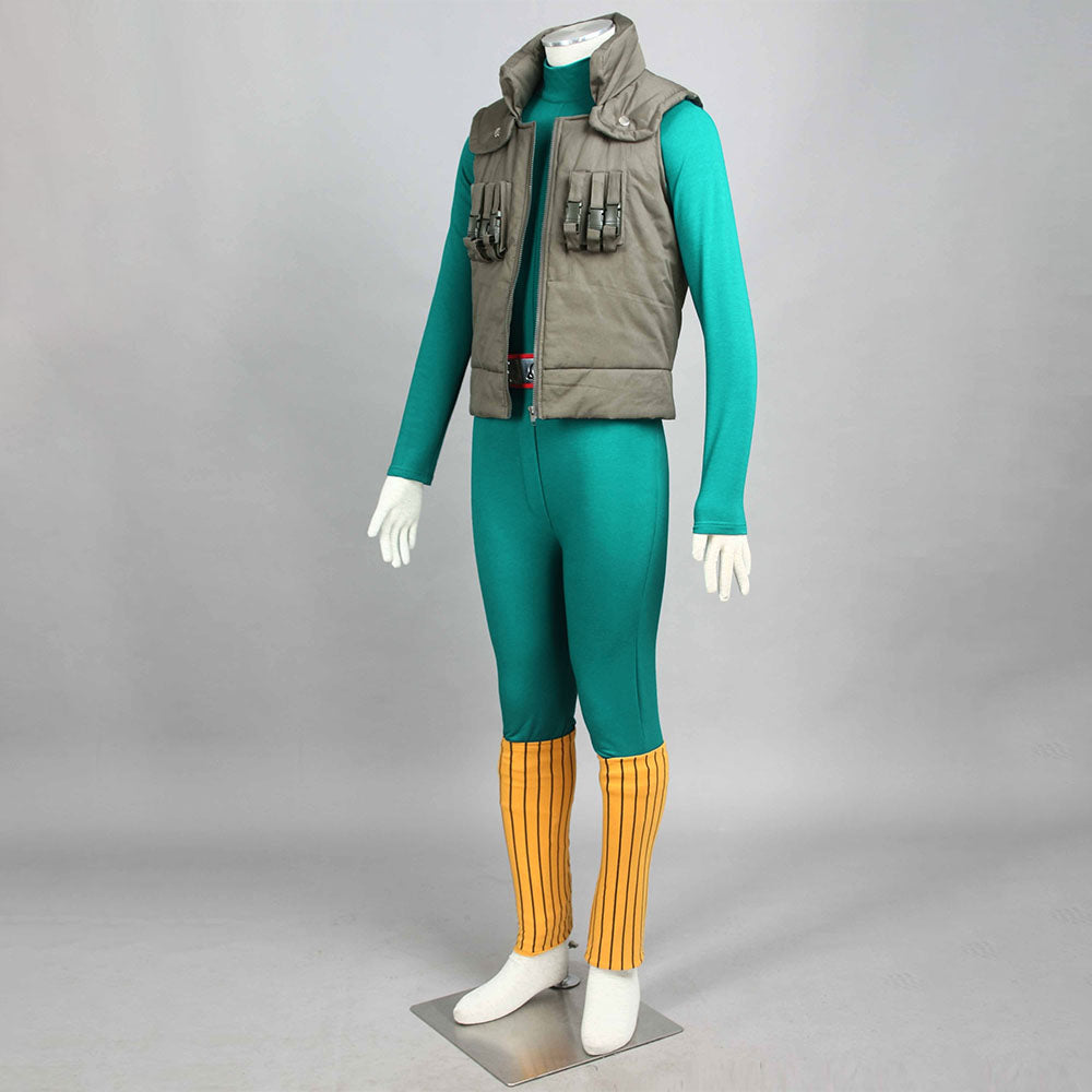 Naruto Shippuden Costume Might Guy Green Cosplay full Outfit for Men and Kids