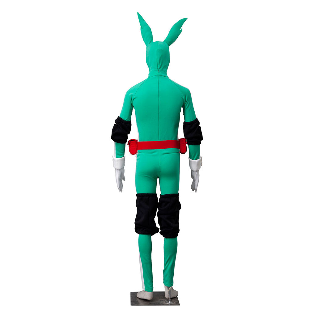 My Hero Academia Costume Midoriya Izuku Cosplay Green Fighting Full Outfit with Accessories for Men and Kids