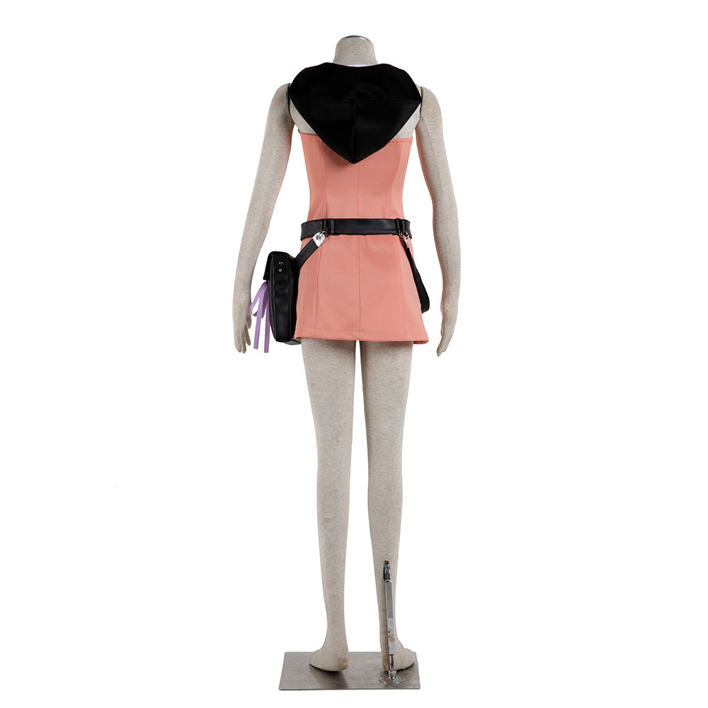 Kingdom Hearts Costume Kairi Cosplay full Outfit with Waist Bag for Women and Kids