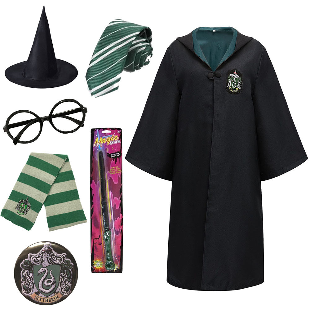 7PCS Kids And Adults Harry Potter Cosplay Costume Cloak Hat Scarf With Accessories