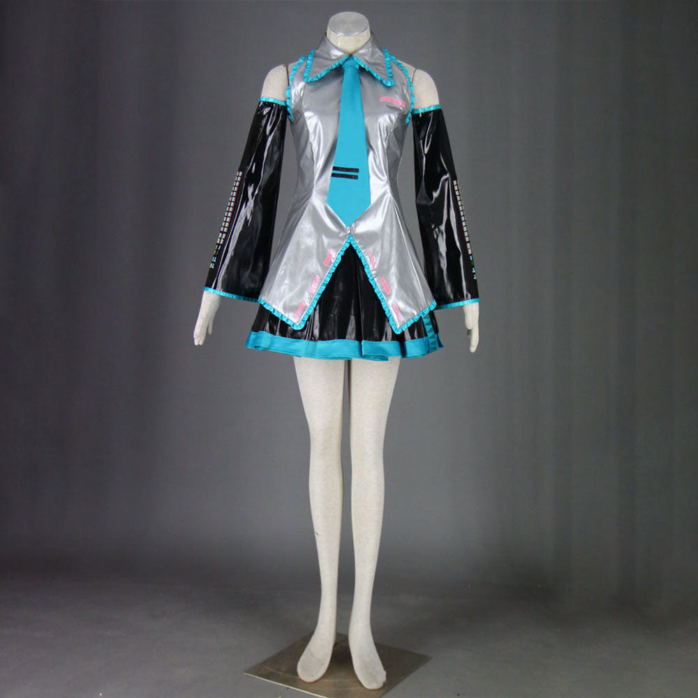 Women and Kids Vocaloid Hatsune Miku Silver Cosplay Costume with Accessories