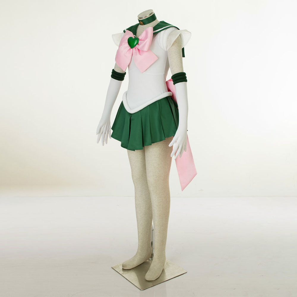 Women and Kids Sailor Moon Super S Costume Sailor Jupiter Kino Makoto Cosplay with Accessories