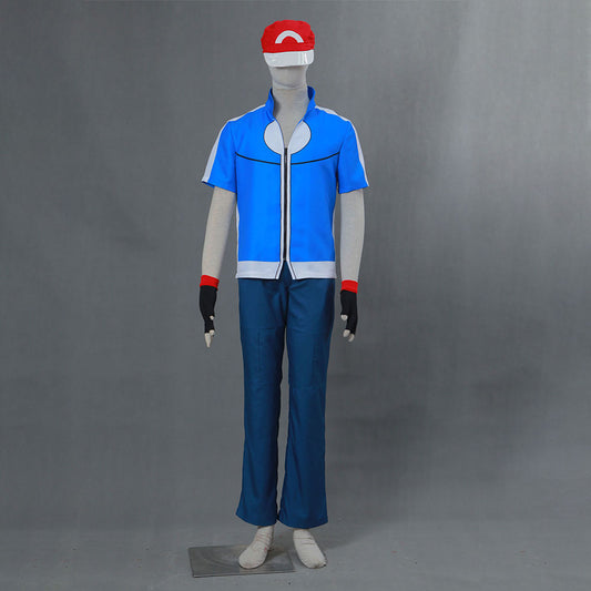 Men and Kids Pokemon Monster Costume Ash Ketchum Cosplay full Set with Accessories