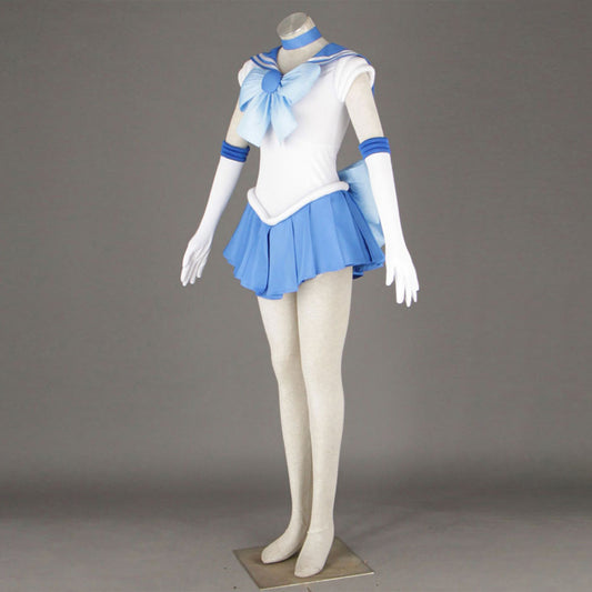 Women and Kids Sailor Moon Costume Sailor Mercury Mizuno Ami Cosplay with Accessories
