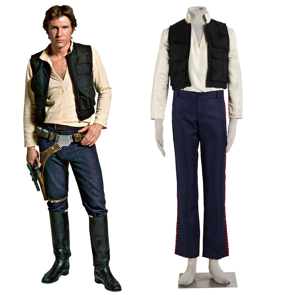 Star Wars Costume Han Solo Cosplay full Outfit for Men and Kids