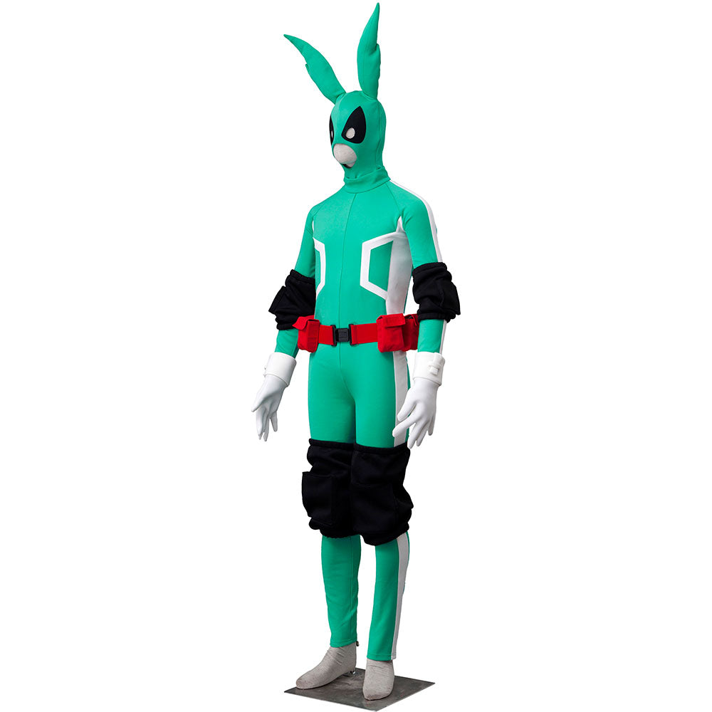 My Hero Academia Costume Midoriya Izuku Cosplay Green Fighting Full Outfit with Accessories for Men and Kids