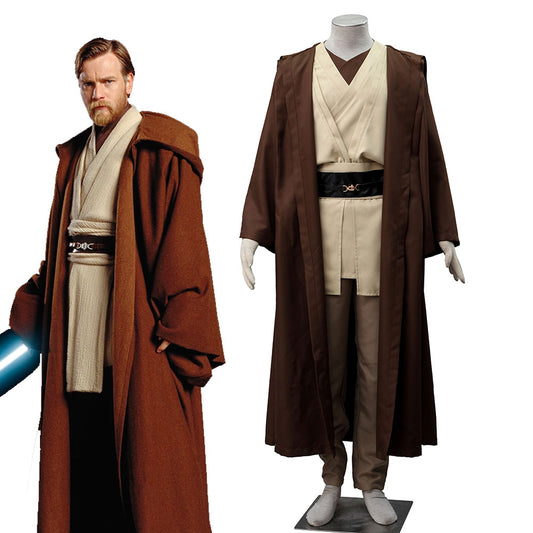 Star Wars Costume Obi-Wan Kenobi Ben Kenobi Cosplay full Outfit for Men and Kids