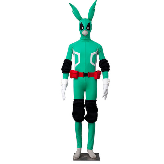 My Hero Academia Costume Midoriya Izuku Cosplay Green Fighting Full Outfit with Accessories for Men and Kids