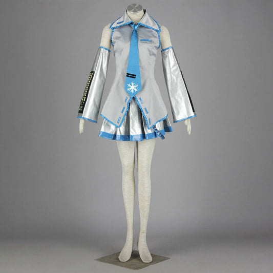 Women and Kids Vocaloid  Hatsune Miku Gray Cosplay Costume with Accessories