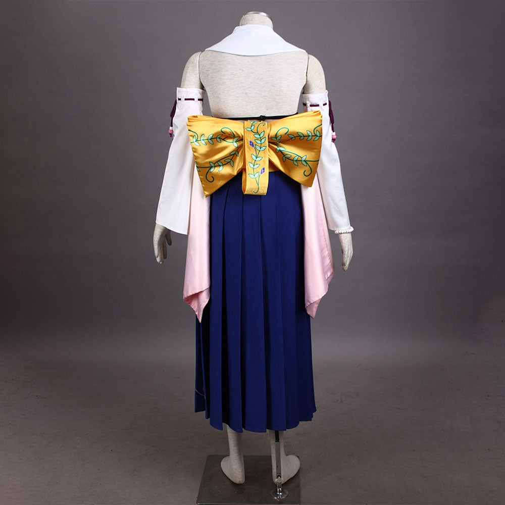 Final Fantasy X 10 Costume Yuna Cosplay Full Outfit for Women and Kids