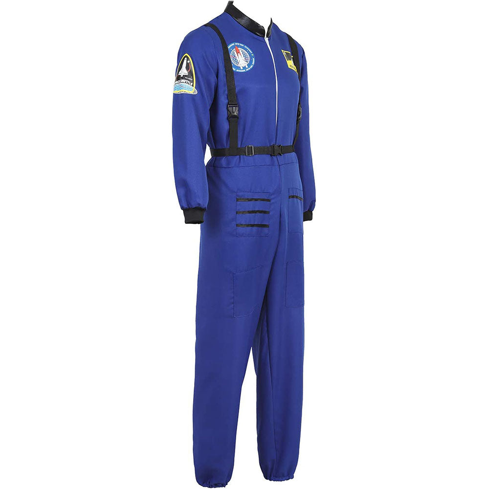 Halloween Costume Space Astronaut Cosplay Air Force Outfit for Men and Kids