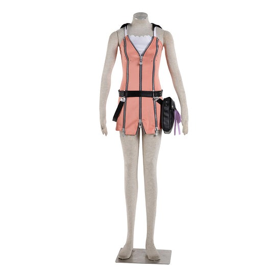 Kingdom Hearts Costume Kairi Cosplay full Outfit with Waist Bag for Women and Kids