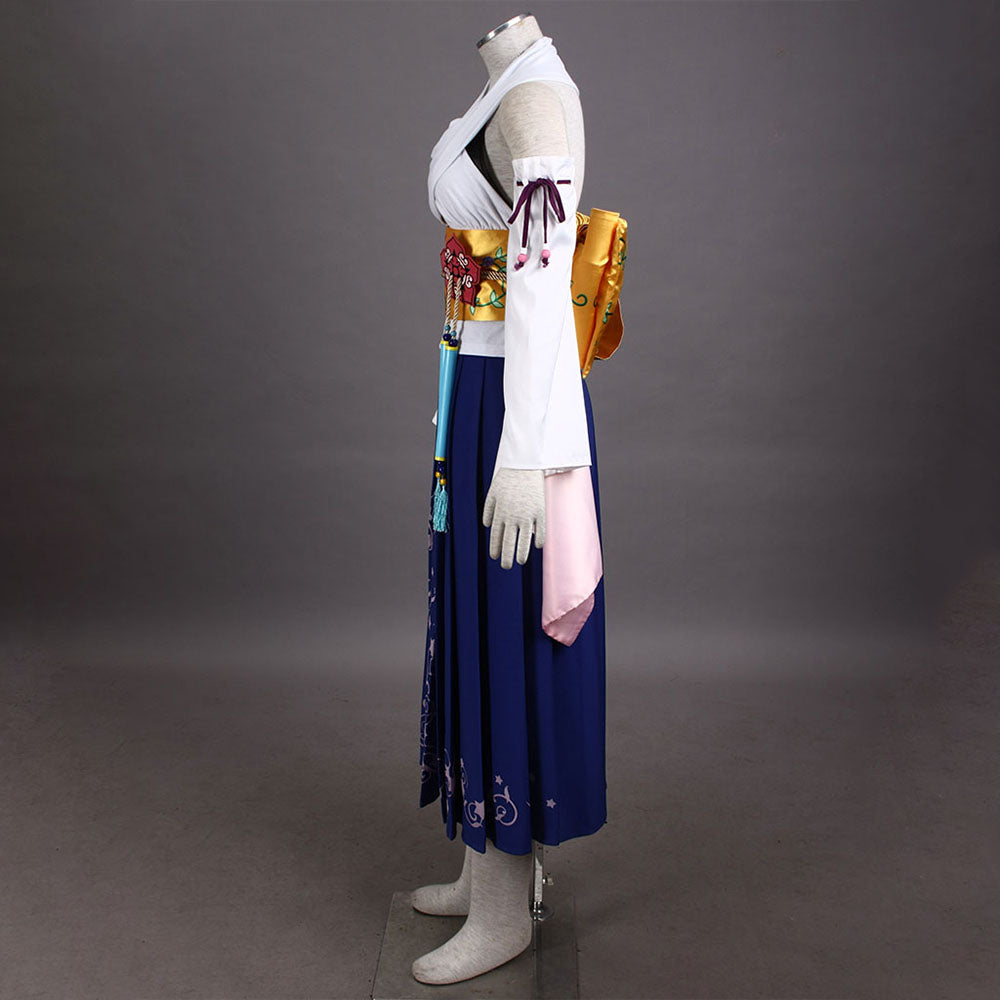 Final Fantasy X 10 Costume Yuna Cosplay Full Outfit for Women and Kids