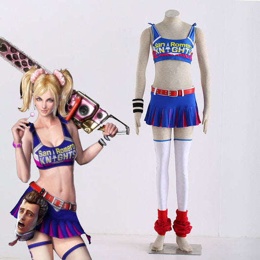 Lollipop Chainsaw Costume Juliet Starling Cosplay full Outfit for Women and Kids