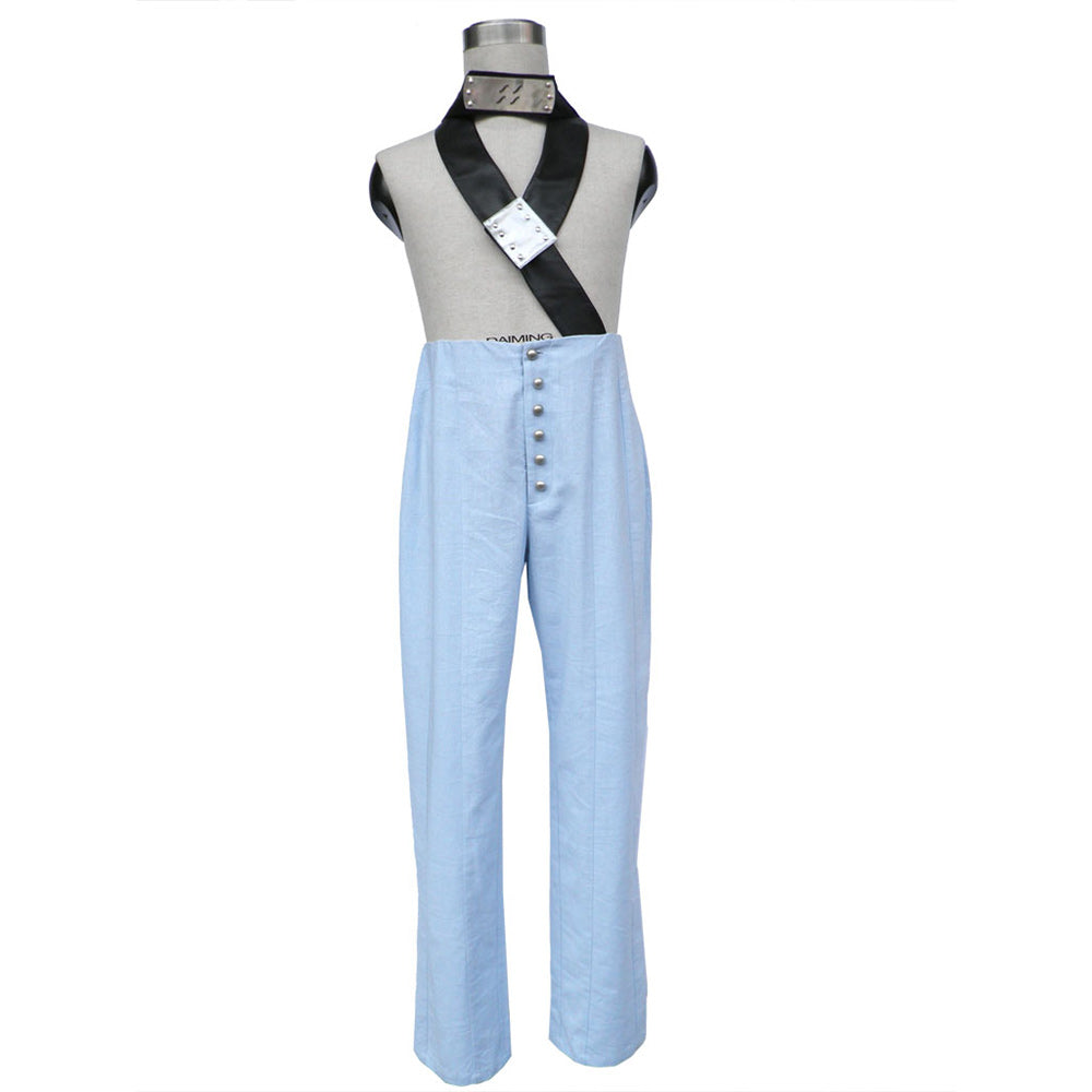 Naruto Costume Momochi Zabuza Shirtless Cosplay full Outfit With Shoes for Men and Kids