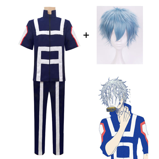 Anime My Hero Academia Costume Shigaraki Tomura Training/Gym Cosplay Outfit with Wig