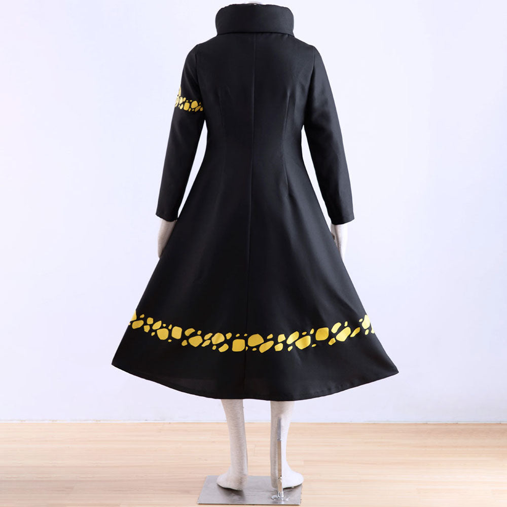 Anime One Piece Costume Trafalgar Law Cosplay Robe Cloak with Hat for Men