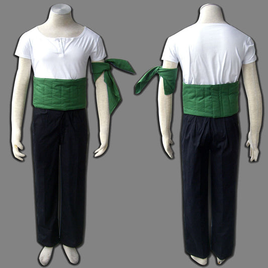 Anime One Piece Costume Roronoa Zoro Cosplay Set For Men and Kids